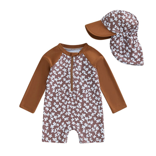 Sandy Blossom Palmie Girl's Swim Set