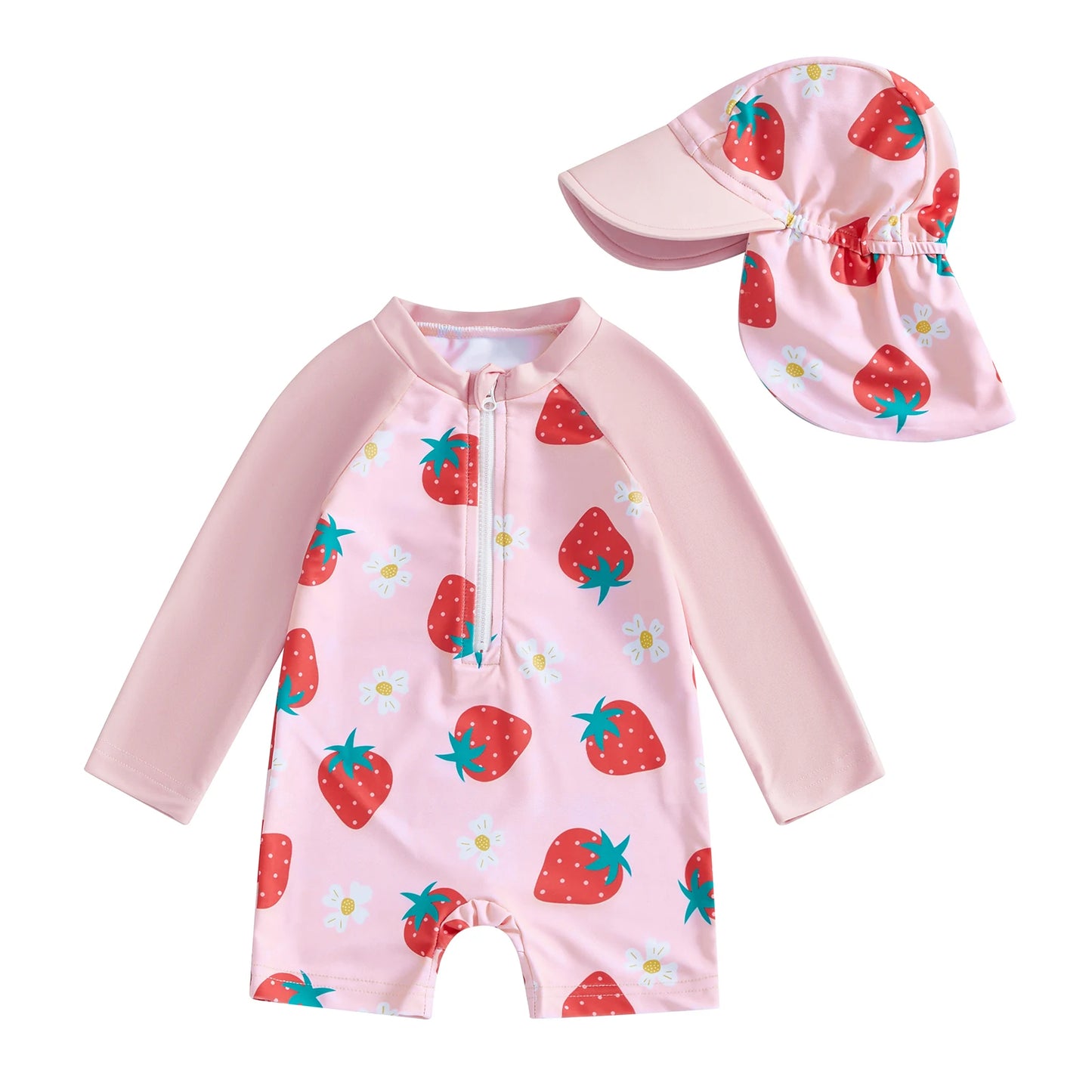 Berry Blush Palmie Girl's Swim Set