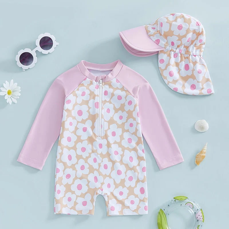 Rosie Posie Palmie Girl's Swim Set